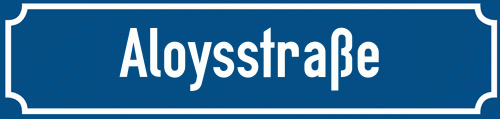 Straßenschild Aloysstraße