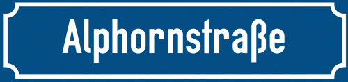 Straßenschild Alphornstraße