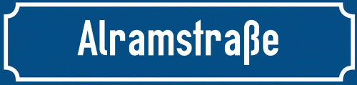 Straßenschild Alramstraße
