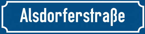 Straßenschild Alsdorferstraße zum kostenlosen Download