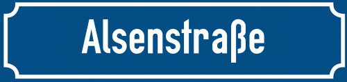 Straßenschild Alsenstraße