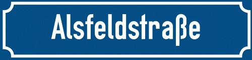 Straßenschild Alsfeldstraße