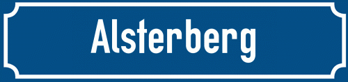 Straßenschild Alsterberg