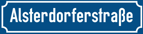 Straßenschild Alsterdorferstraße