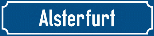 Straßenschild Alsterfurt