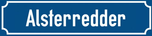Straßenschild Alsterredder