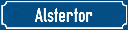 Straßenschild Alstertor zum kostenlosen Download
