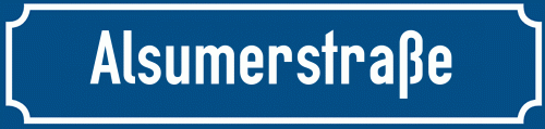 Straßenschild Alsumerstraße