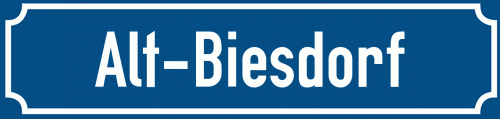 Straßenschild Alt-Biesdorf