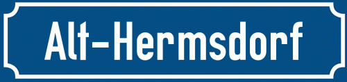 Straßenschild Alt-Hermsdorf