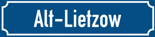 Straßenschild Alt-Lietzow