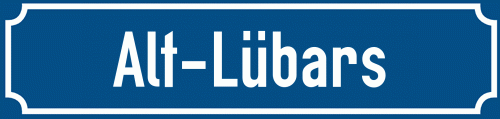 Straßenschild Alt-Lübars