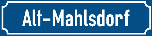 Straßenschild Alt-Mahlsdorf