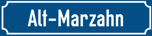 Straßenschild Alt-Marzahn