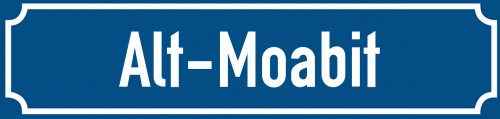 Straßenschild Alt-Moabit