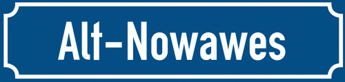 Straßenschild Alt-Nowawes