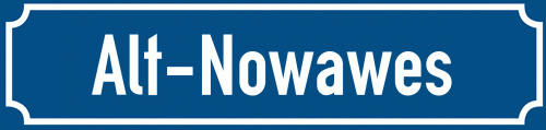 Straßenschild Alt-Nowawes zum kostenlosen Download