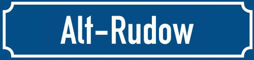 Straßenschild Alt-Rudow