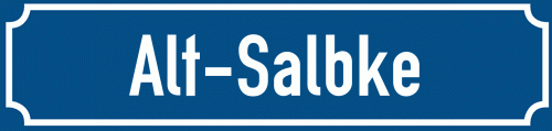 Straßenschild Alt-Salbke
