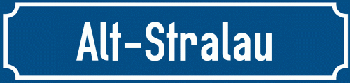 Straßenschild Alt-Stralau