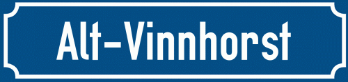 Straßenschild Alt-Vinnhorst