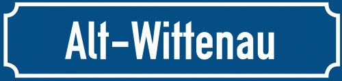 Straßenschild Alt-Wittenau