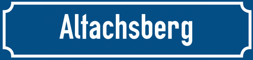 Straßenschild Altachsberg
