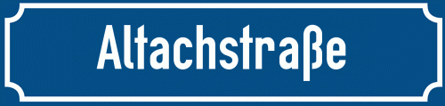 Straßenschild Altachstraße