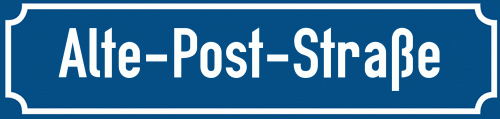 Straßenschild Alte-Post-Straße