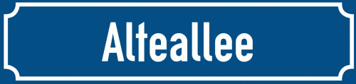 Straßenschild Alteallee zum kostenlosen Download