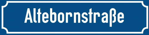 Straßenschild Altebornstraße
