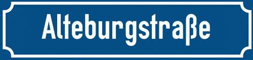 Straßenschild Alteburgstraße