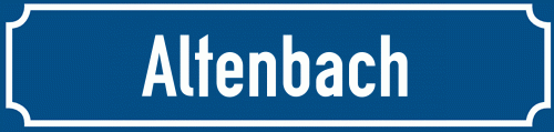 Straßenschild Altenbach