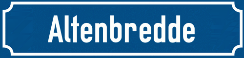 Straßenschild Altenbredde