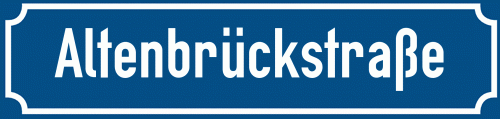 Straßenschild Altenbrückstraße