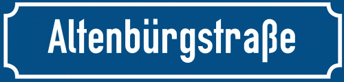 Straßenschild Altenbürgstraße
