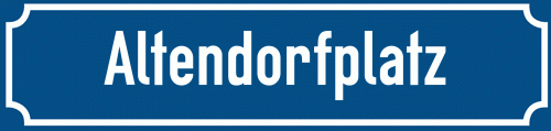 Straßenschild Altendorfplatz