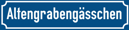 Straßenschild Altengrabengässchen zum kostenlosen Download