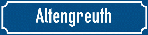 Straßenschild Altengreuth