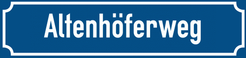 Straßenschild Altenhöferweg