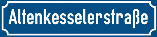 Straßenschild Altenkesselerstraße