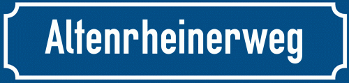Straßenschild Altenrheinerweg
