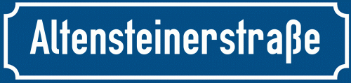 Straßenschild Altensteinerstraße