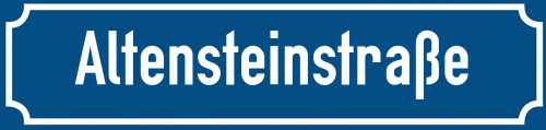 Straßenschild Altensteinstraße