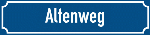 Straßenschild Altenweg
