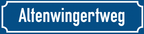 Straßenschild Altenwingertweg