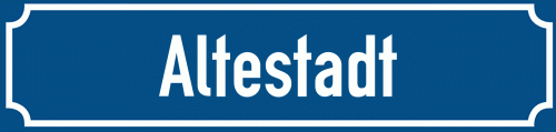 Straßenschild Altestadt zum kostenlosen Download