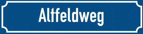 Straßenschild Altfeldweg