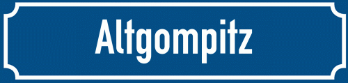 Straßenschild Altgompitz