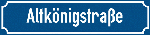 Straßenschild Altkönigstraße zum kostenlosen Download